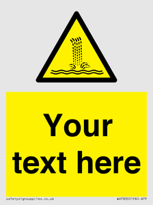 Custom warning artificial waterfall